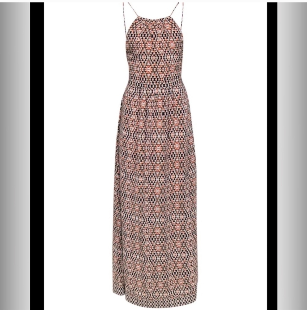 Joie Black and Cream Patterned Maxi Dress Size 2